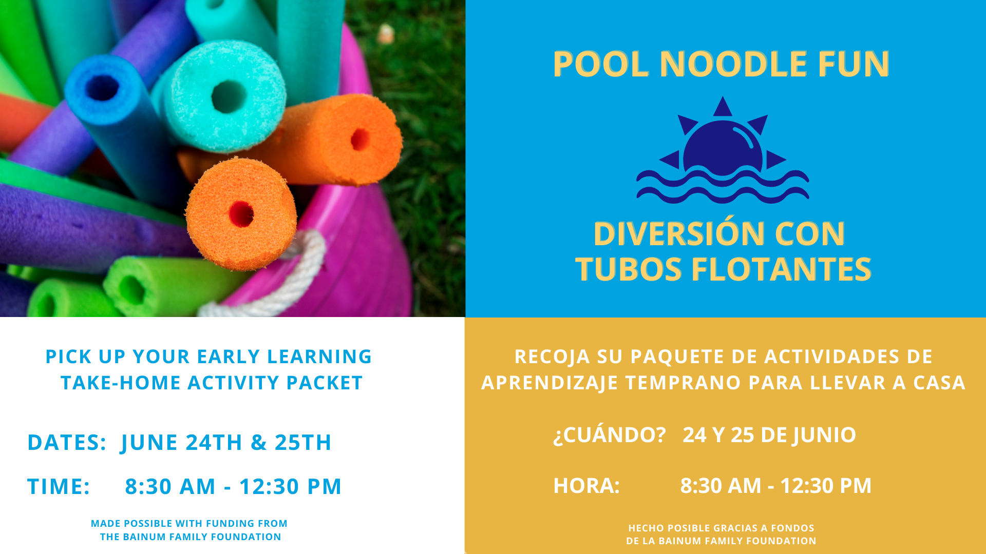 Early Learning Take-Home Activity - Pool Noodle Fun - Community Resources  for Children (CRC)