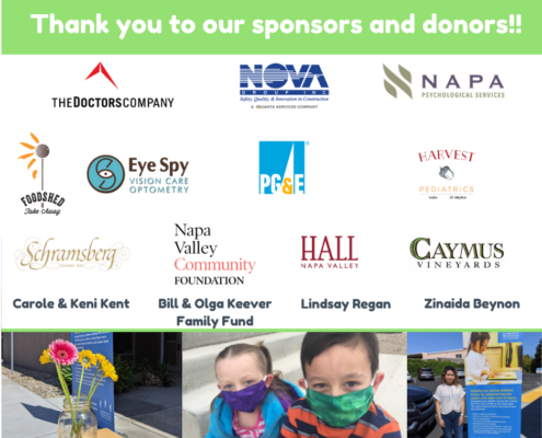 The image is thanking sponsors and donors for their support of Safety, Quality, and Innovation in Construction. Full Text: Thank you to our sponsors and donors !! NOVA NAPA GRO P INC. THEDOCTORSCOMPANY PSYCHOLOGICAL SERVICES Safety, Quality & Innovation in Construction A QUANTA SERVICES COMPANY Eye Spy HARVEST VISION CARE PG&E OPTOMETRY PEDIATRICS FOODSHED ST. HELENA Take Away Schramsberg Napa Valley HALL CAYMUS Community NAPA VALLEY VINEYARDS FOUNDATION Carole & Keni Kent Bill & Olga Keever Lindsay Regan Zinaida Beynon Family Fund