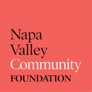 The image shows people from the Napa Valley Community Foundation coming together to support their local community. Full Text: Napa Valley Community FOUNDATION