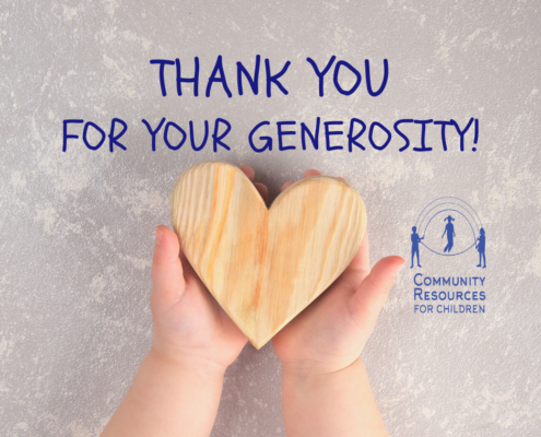 People in the community are showing their appreciation for the resources provided to children by expressing their gratitude. Full Text: THANK YOU FOR YOUR GENEROSITY! COMMUNITY RESOURCES FOR CHILDREN
